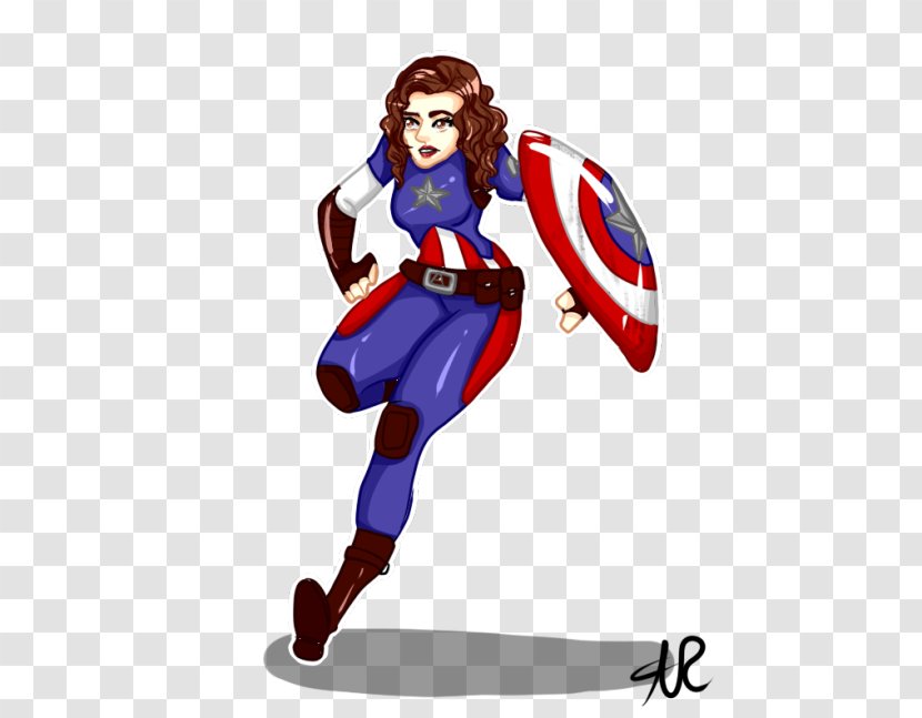 Captain America Shoe Animated Cartoon - Superhero - Peggy Carter Transparent PNG