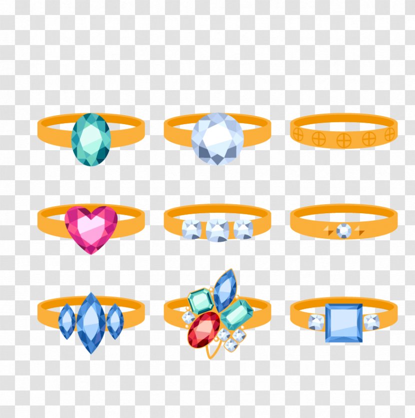 Ring Gemstone Ruby Illustration - Various Types Of Diamond Transparent PNG