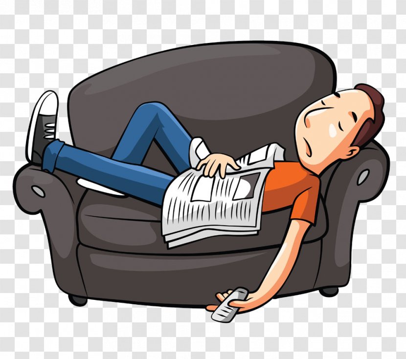 Royalty-free Clip Art - Furniture - Man Lying Asleep Transparent PNG