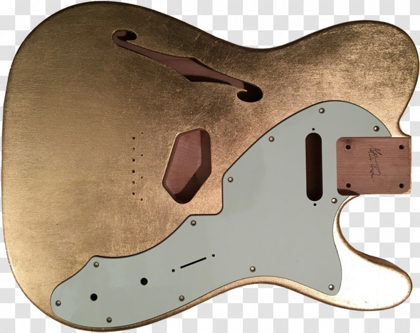 Electric Guitar Fender Telecaster Thinline Custom - String Instrument - Metallic Copper Transparent PNG