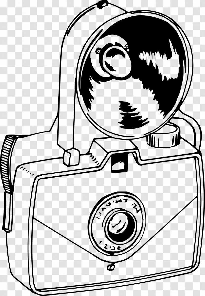 Old Fashioned Line Art Photographic Film Clip - Headgear - Camera Sketch Transparent PNG