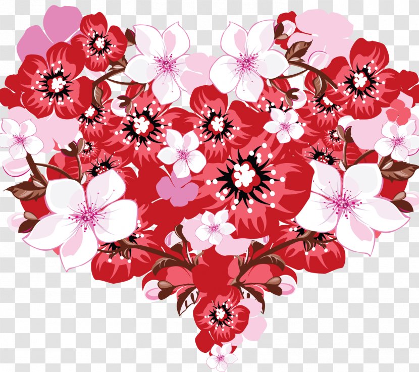 Valentine's Day Heart Rose Flower - Greeting Note Cards Transparent PNG