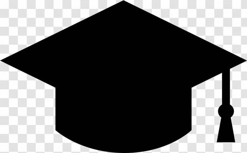 Square Academic Cap Graduation Ceremony Clip Art - Black And White Transparent PNG