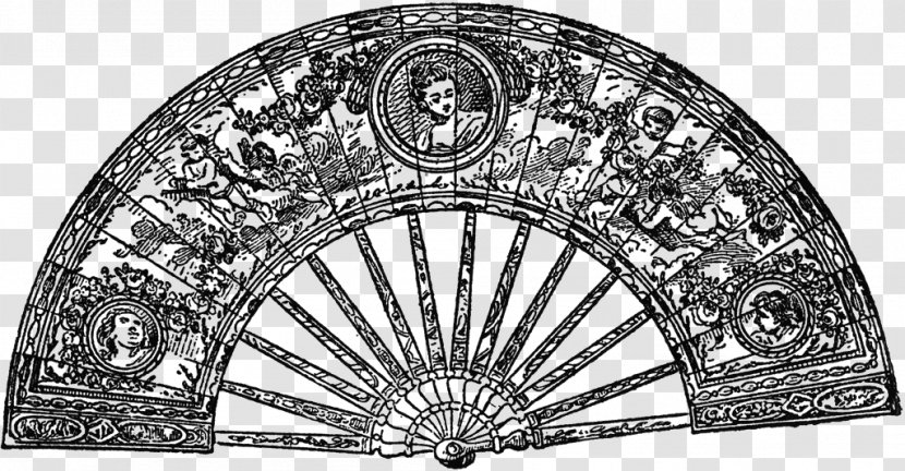 17th Century Hand Fan - Architecture - Decorative Transparent PNG