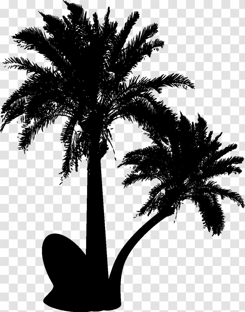 Vector Graphics Palm Trees Silhouette Clip Art Design - Blackandwhite - Tree Icons Transparent PNG