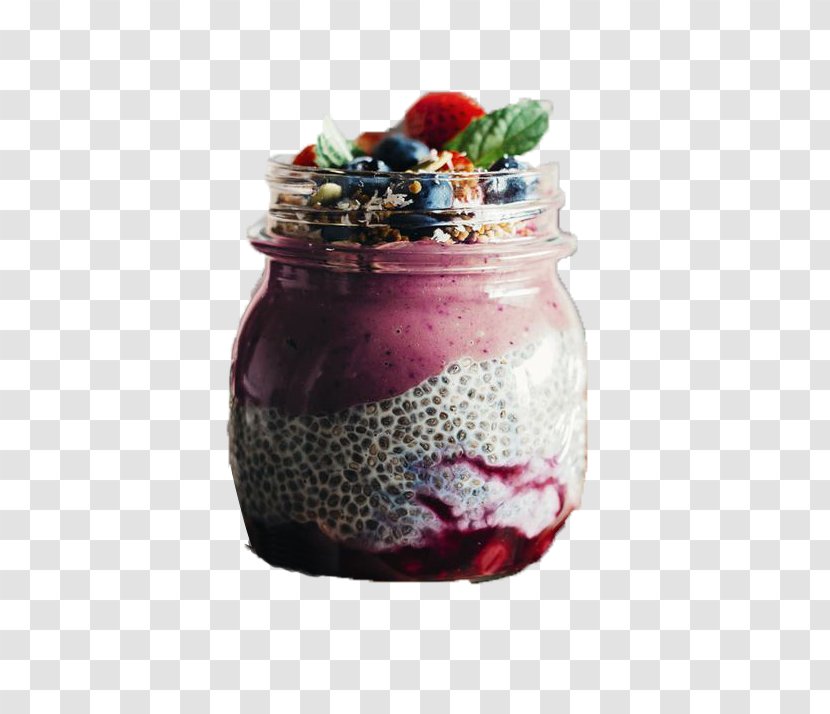 Smoothie Breakfast Axe7axed Na Tigela Chia Seed - Fruit Black Rice Ice Cream Transparent PNG