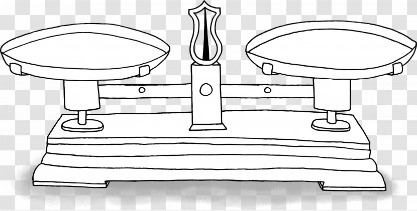 Roberval Balance Measuring Scales Drawing Line Art - Black - Gilles De Transparent PNG