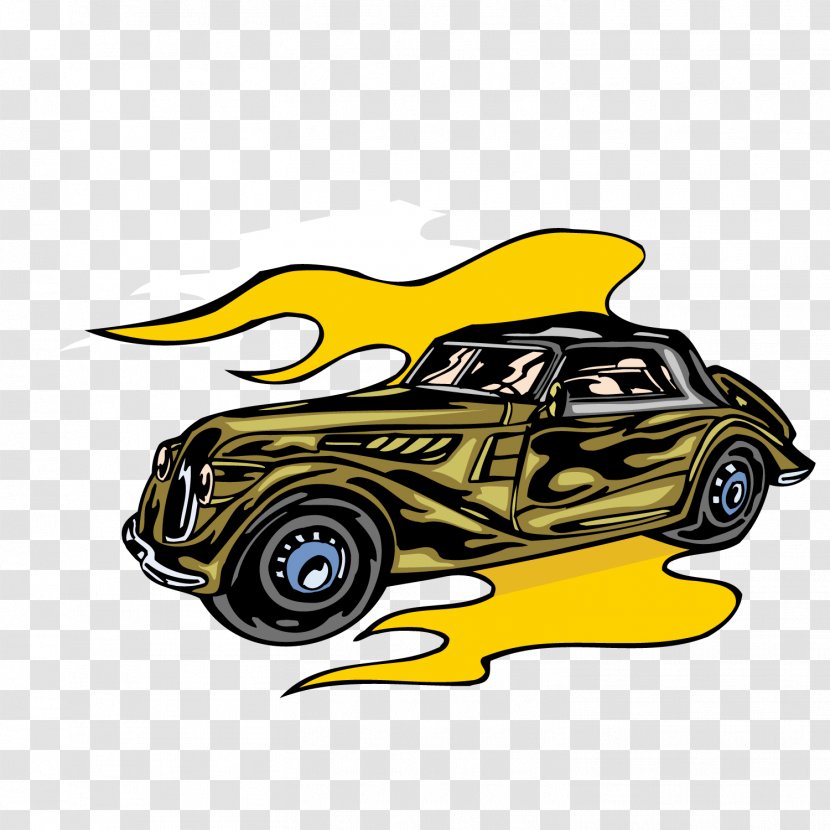 Cartoon Clip Art - Drag Racing - Antique Car Picture Transparent PNG