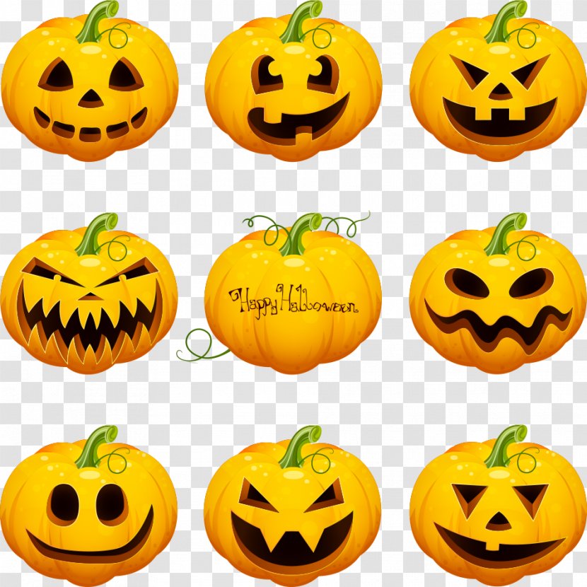 Halloween Jack-o'-lantern Pumpkin Calabaza Adhesive Tape - Cucurbita - Vector Material Transparent PNG