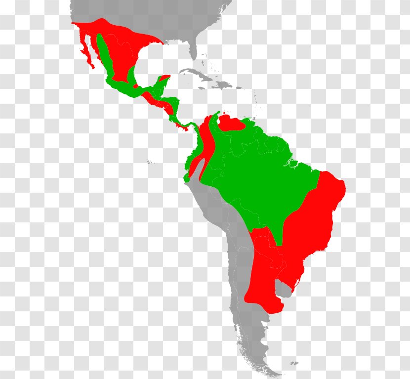 South America Latin Central United States Map - World Transparent PNG