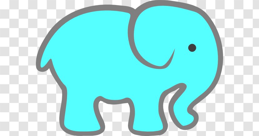 Elephantidae Turquoise Clip Art - Green - Baby Blue Transparent PNG