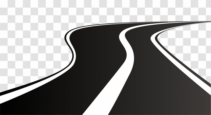 Road Highway Clip Art - Curve - Vector Winding Transparent PNG