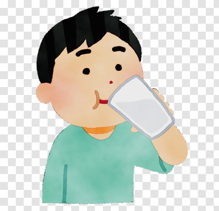 Cartoon Nose Drinking Child Transparent PNG