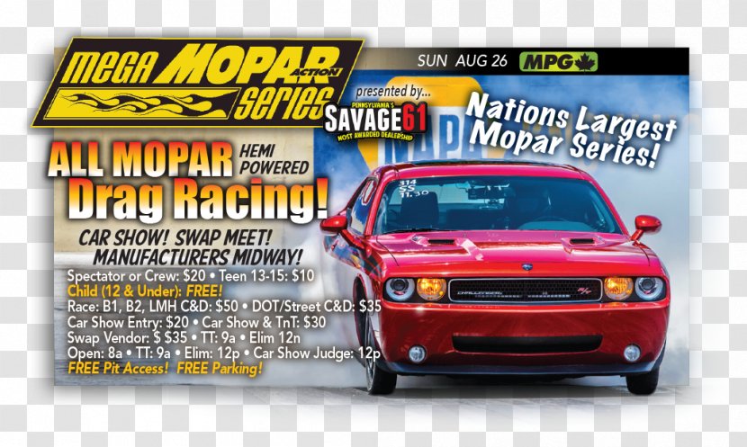 Car Street Outlaws No Prep Kings At Maple Grove Raceway Mopar Bumper - Compact Transparent PNG