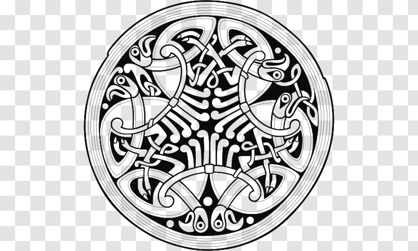 Crest - Celtic Harp - Line Art Transparent PNG