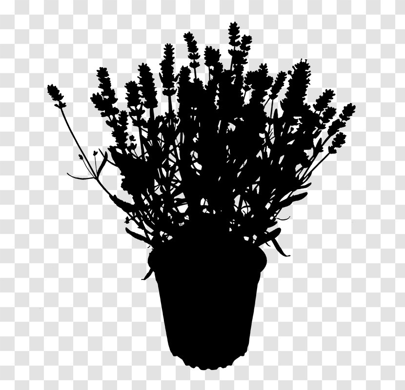 Desktop Wallpaper Computer Font Silhouette Flower - Flowerpot - Tree Transparent PNG