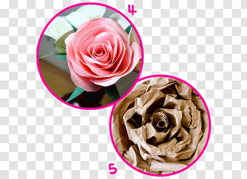 Garden Roses Kraft Paper Bag Flower Transparent PNG