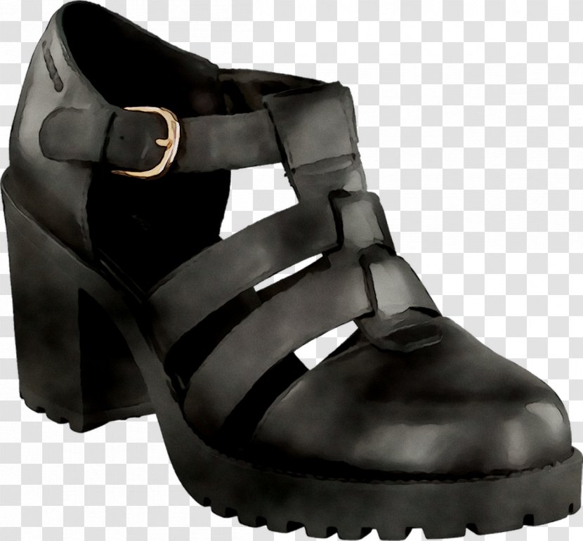 Shoe Sandal Boot Walking Black M - Leather Transparent PNG