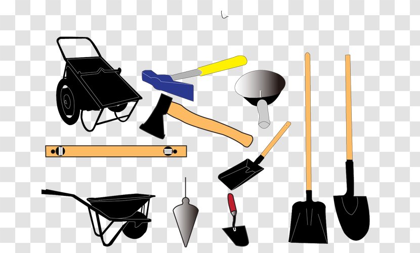 Architectural Engineering Illustration - Building - Shovels And Other Tools Carts Ax Transparent PNG