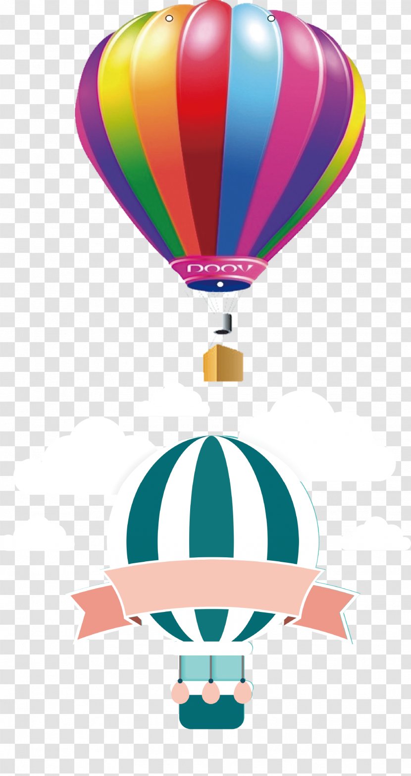 Balloon Basket Illustration - Hot Air Ballooning - The Parachute Is Beautifully Decorated And Patterned Transparent PNG