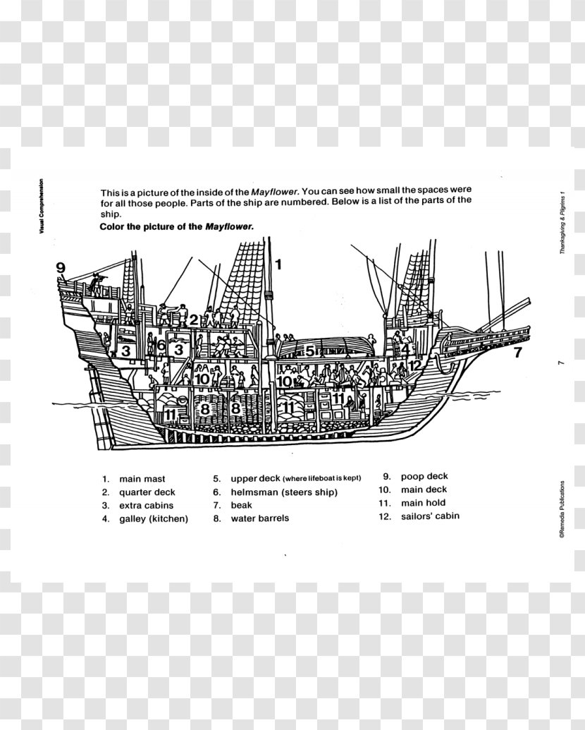 Galleon Ship Of The Line Galiot /m/02csf - Architecture - Mayflower Pilgrim Eg Crossword Transparent PNG