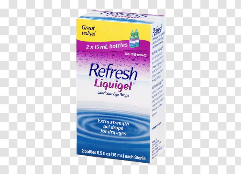 Refresh Tears Plus Liquigel Eye Drops & Lubricants Milliliter - Water Transparent PNG