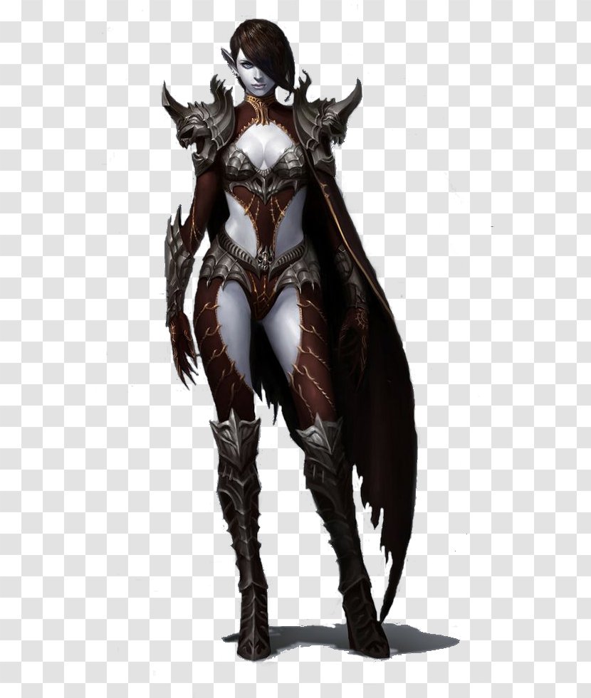 Elf Plate Armour Knight Body Armor - Fictional Character - Thunder Demon Female Transparent PNG