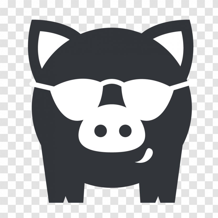 Domestic Pig Decal Bumper Sticker - Wall - Cartoon Eyes Transparent PNG