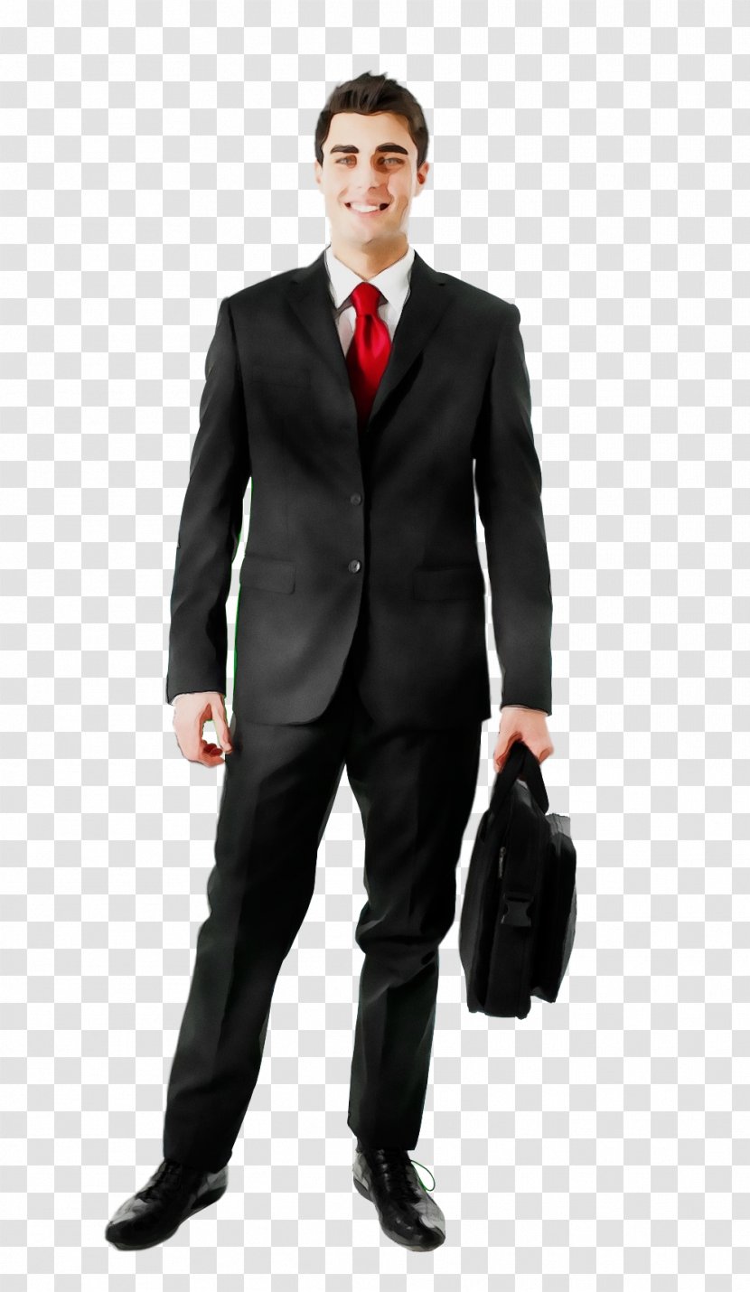 Watercolor Business - Collar - Coat Trousers Transparent PNG