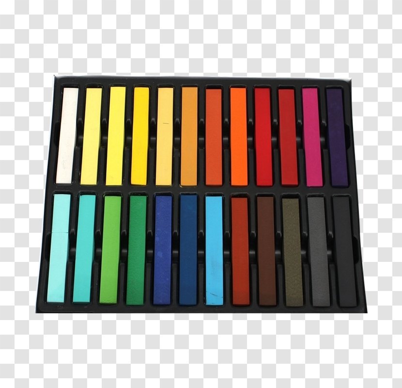 Human Hair Color Chalk Coloring - Pastel Transparent PNG