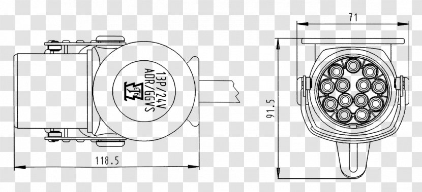 Electrical Connector Crimp Trailer Plastic - Auto Part Transparent PNG