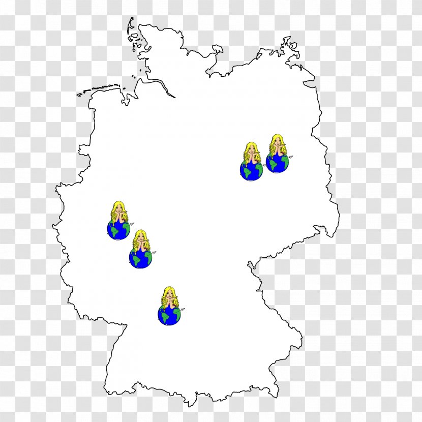 States Of Germany Saxony-Anhalt North Rhine-Westphalia Map - Organism Transparent PNG