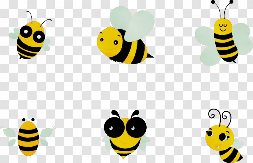Bee Background - Yellow - Beehive Bumblebee Transparent PNG