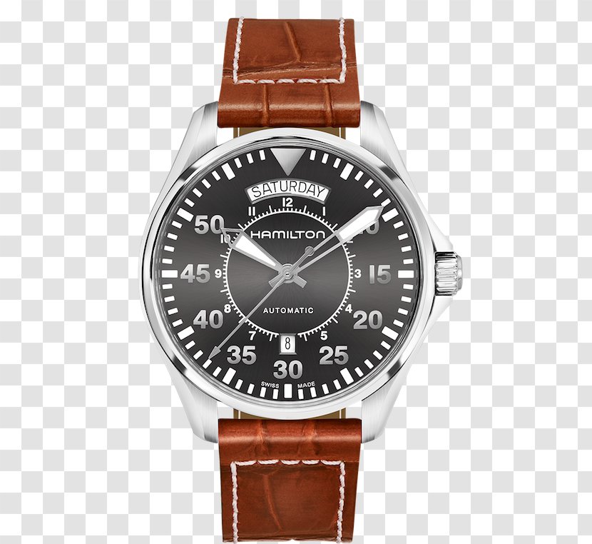 Hamilton Khaki Aviation Pilot Auto Watch Company Automatic Jewellery - Strap Transparent PNG