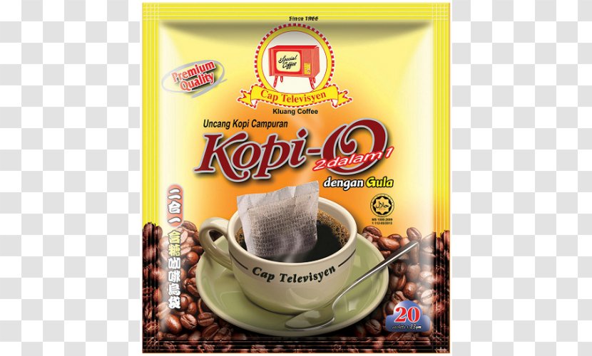 Instant Coffee Ipoh White Kopi O Mate Cocido Transparent PNG
