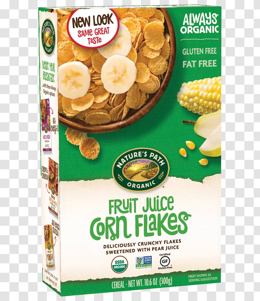 Breakfast Cereal Nature's Path Organic Food Corn Flakes Milk - Honey Transparent PNG
