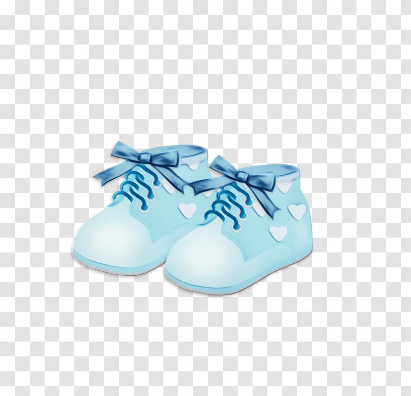 Footwear Blue Shoe Aqua Turquoise - Wet Ink - Sneakers Baby Toddler Transparent PNG