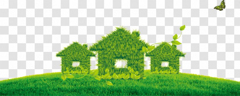 Environmental Protection House Painter And Decorator Recycling - Plant - Spring Green Grass Houses Transparent PNG