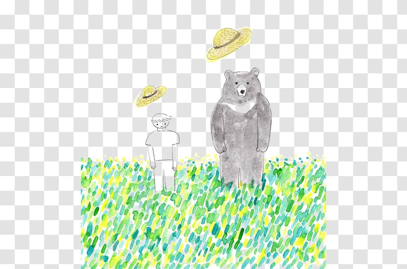 Cartoon Illustration - Heart - Bear Transparent PNG