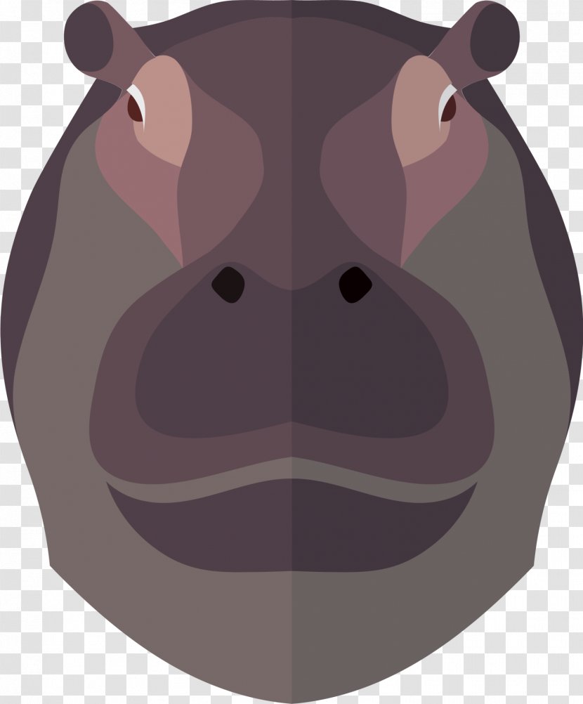 Hippo's Yawn Hippopotamus Cartoon - Gray Hippo Transparent PNG