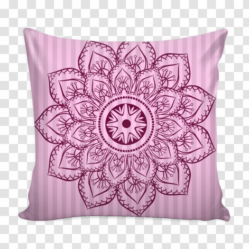 Throw Pillows Mandala Buddhism Cushion - Lotus Transparent PNG