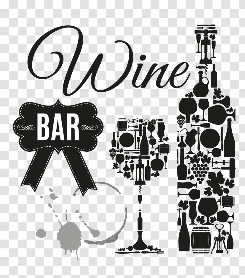 Wine Bar Cocktail Clip Art - Brand - Creative Bottle Transparent PNG