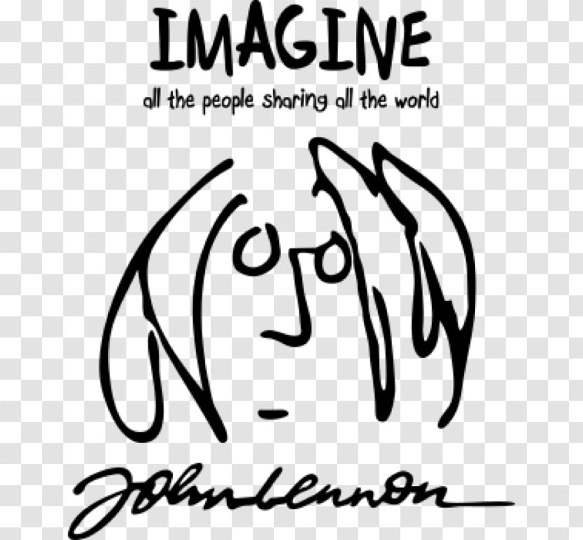 Wall Decal The Beatles Sticker Imagine: John Lennon - Cartoon - Signature Transparent PNG