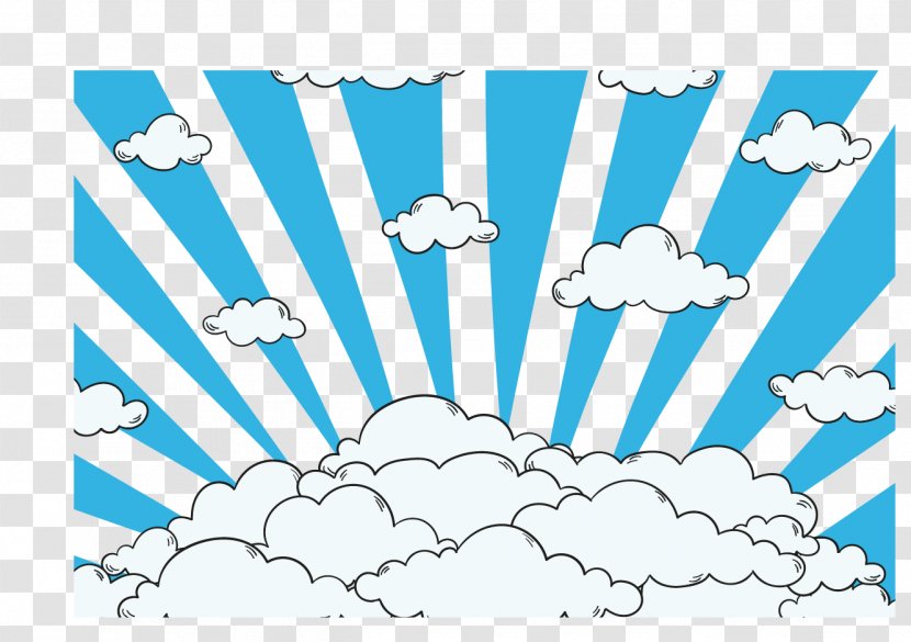Ray Background Blue Sky - Heart - Frame Transparent PNG