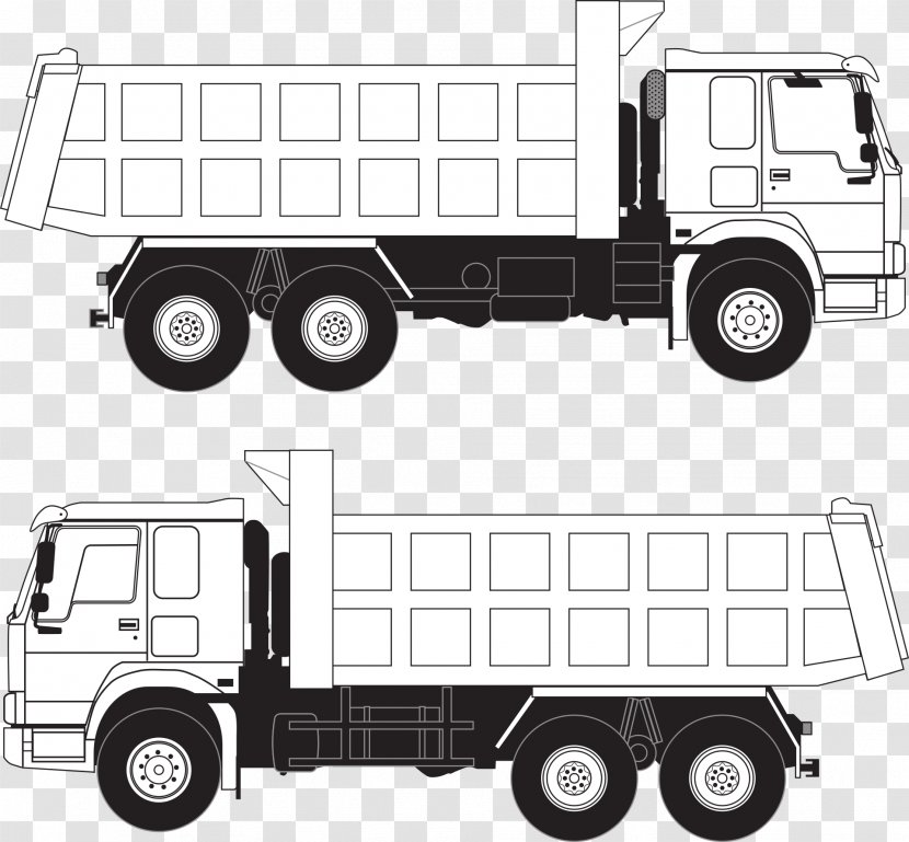 Car Pickup Truck Transport Commercial Vehicle - Automotive Design - Tires Vector Transparent PNG