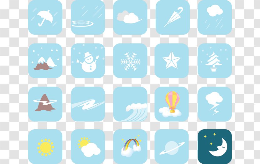 Weather Euclidean Vector Icon - Sky - Flat Symbols Transparent PNG