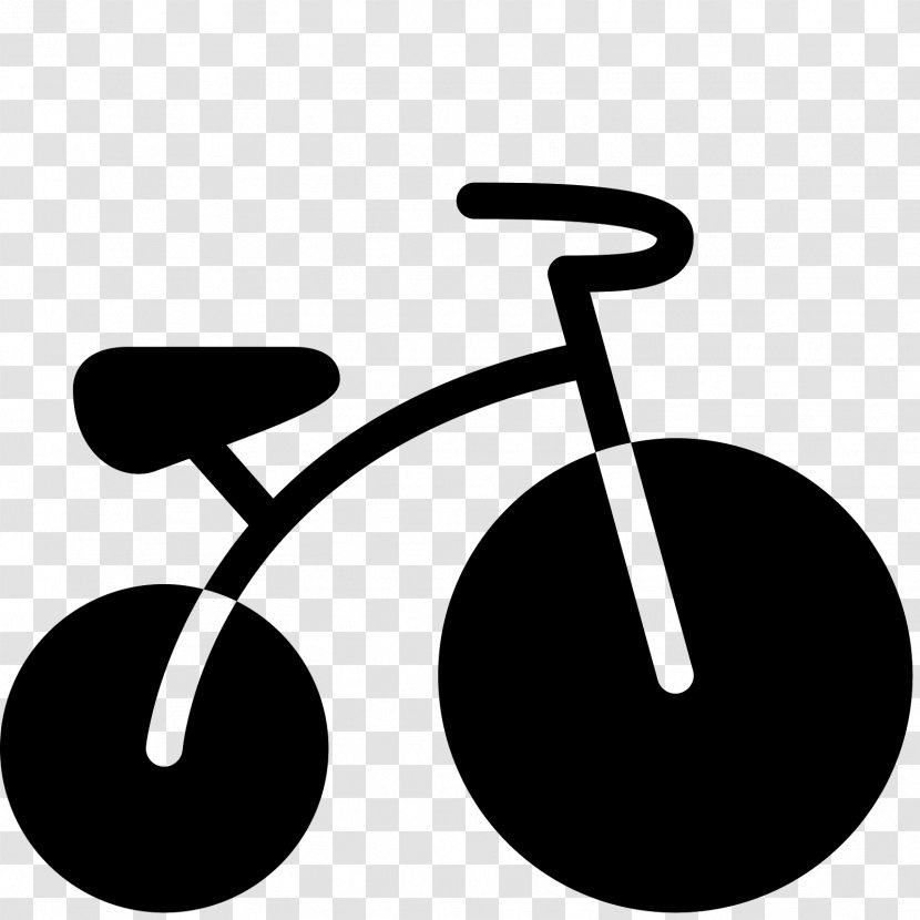 Bicycle Cycling Tricycle Clip Art - Black And White Transparent PNG