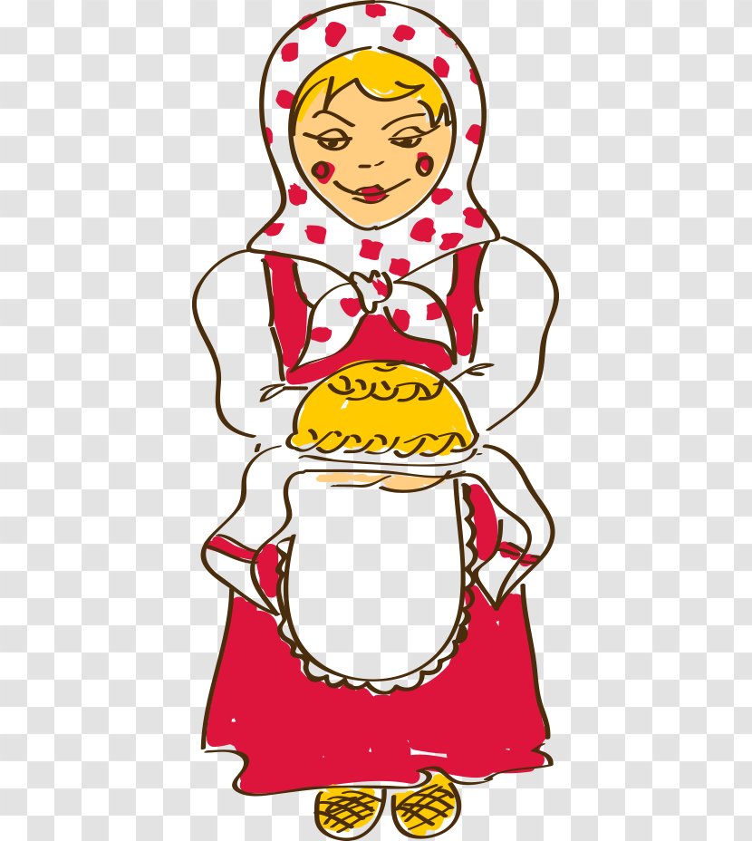 Russia Clip Art - Food - Cartoon Painted Russian Beauty Transparent PNG
