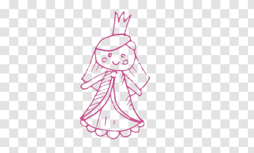 Drawing Illustration - Frame - Princess Deer Stick Figure Transparent PNG