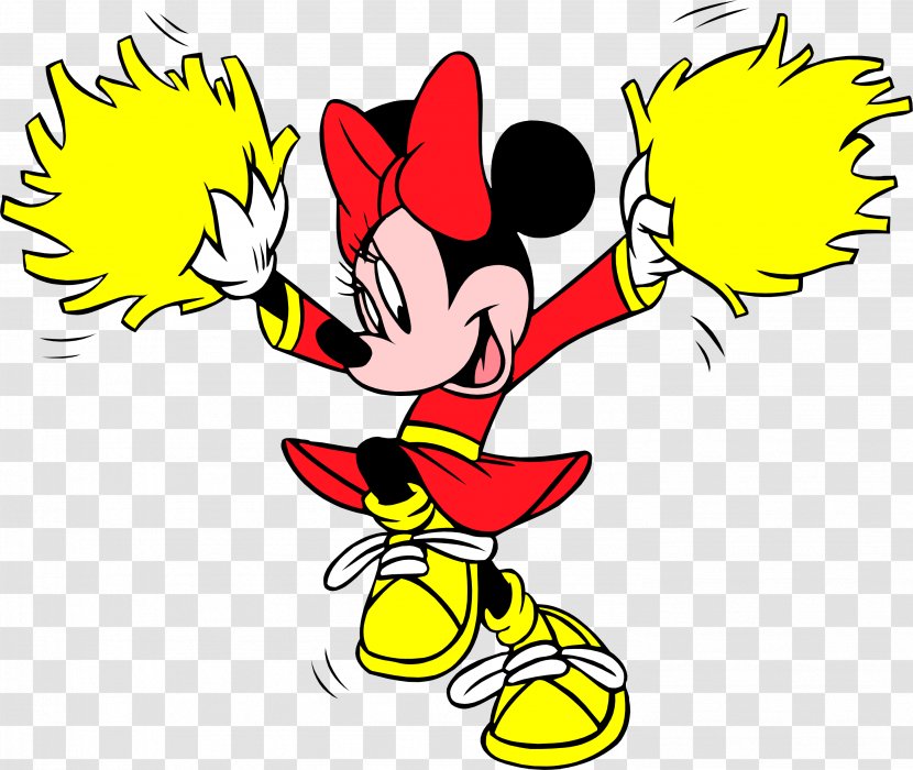 Minnie Mouse Mickey Daisy Duck Cheerleading Clip Art - Smiley - Cheerleader Transparent PNG